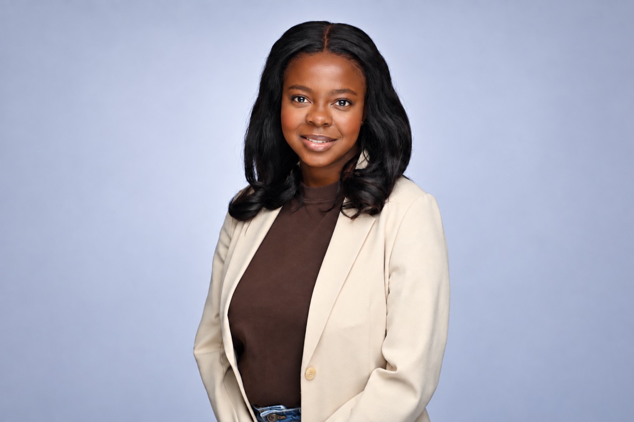 Silvia Owusu-Agyeman in a cream blazer